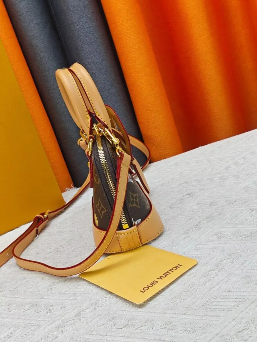 Louis Vuitton Brown Monogram Daisy Alma BB Satchel - Picture 3 of 9